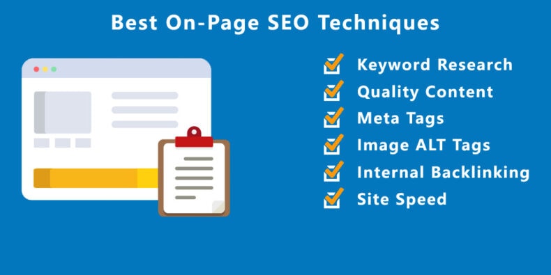 Infographic of the best on-page SEO techniques.