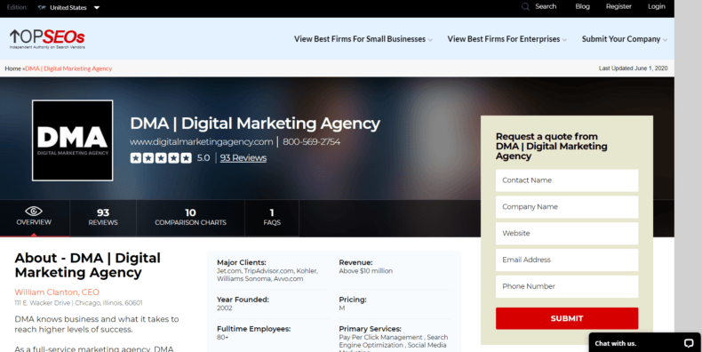 Reviews of the SEO company "Digital Marketing Agency."
