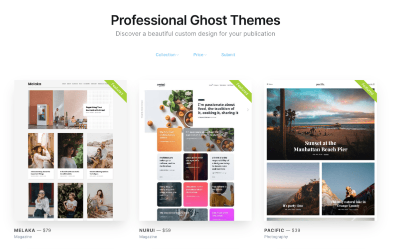 Website themes for Ghost SEO. 