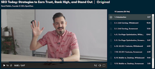 The Rand Fishkin SEO course from Skillshare.