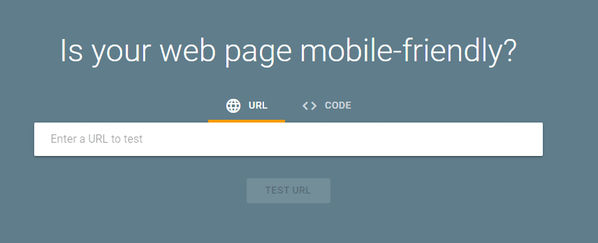 A screenshot of the Google Mobile-Friendly interface.