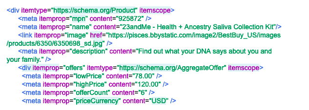 The screenshot shows a microdate code example.