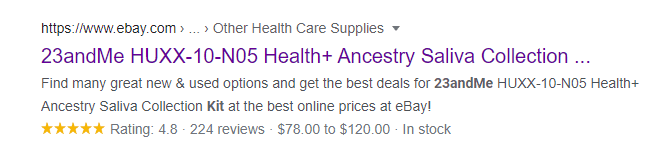The screenshot shows a shopping aggregator page. 