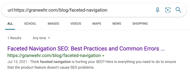 The image shows Bing search operators for checking indexation errors.
